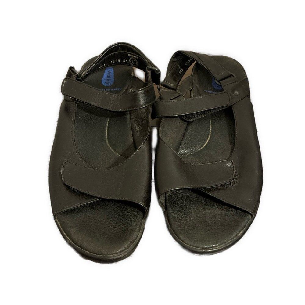 Wolky Womens PICHU Adjustable Sandals Black Leather 1890 Comfort 41 9.5 10